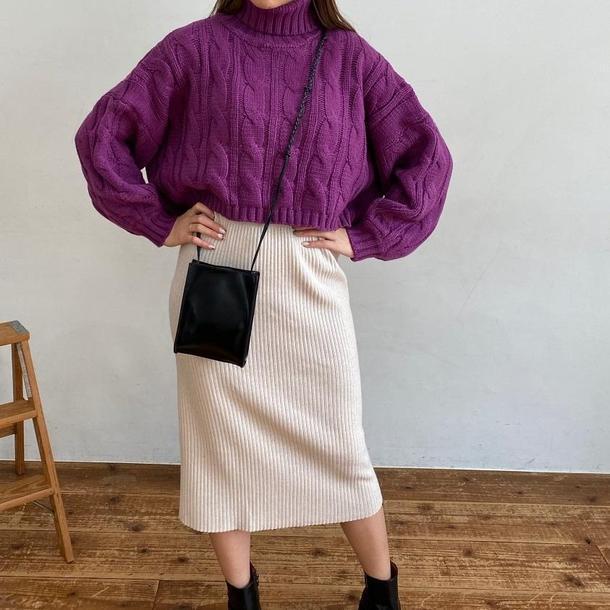 エコレザースクエアポシェット 3068-画像4-韓国ファッション通販POPREA［ポップリア］