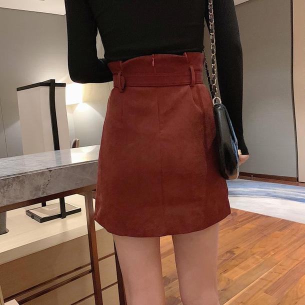 スエードライクミニスカート 2854-画像4-韓国ファッション通販POPREA［ポップリア］