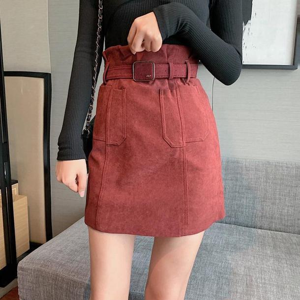 スエードライクミニスカート 2854-画像5-韓国ファッション通販POPREA［ポップリア］