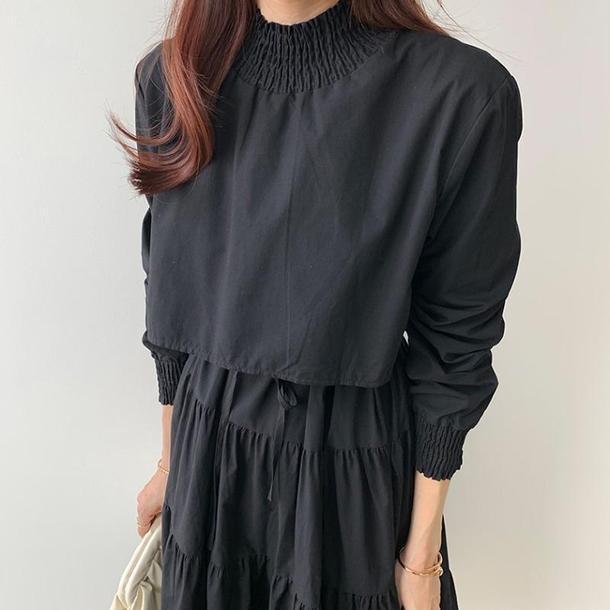 スタンドカラーティアードワンピ 2862-画像8-韓国ファッション通販POPREA［ポップリア］