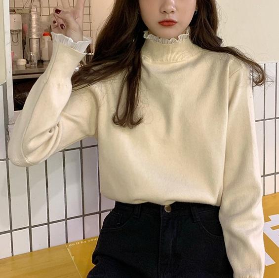 フリルハイネックニット 2773-画像7-韓国ファッション通販POPREA［ポップリア］