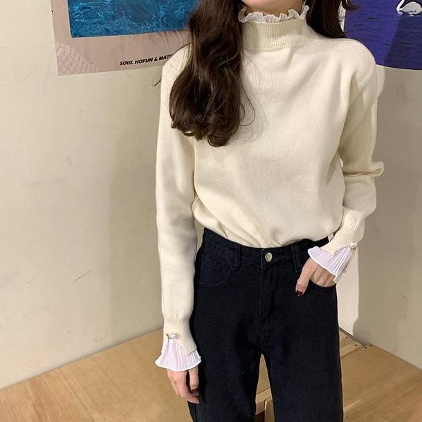 フリルハイネックニット 2773-画像8-韓国ファッション通販POPREA［ポップリア］