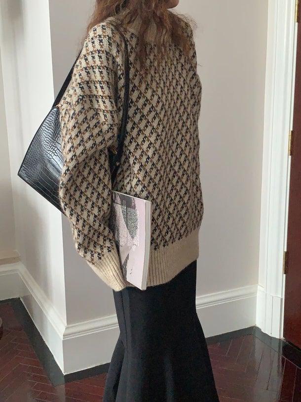 ハーフネックニットプルオーバー 4977-お取り寄せ4977-画像11-韓国ファッション通販POPREA［ポップリア］