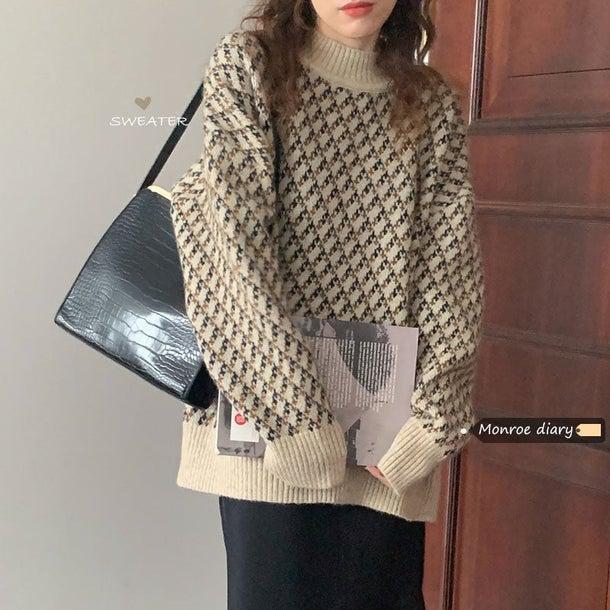 ハーフネックニットプルオーバー 4977-お取り寄せ4977-画像13-韓国ファッション通販POPREA［ポップリア］