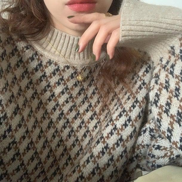 ハーフネックニットプルオーバー 4977-お取り寄せ4977-画像16-韓国ファッション通販POPREA［ポップリア］