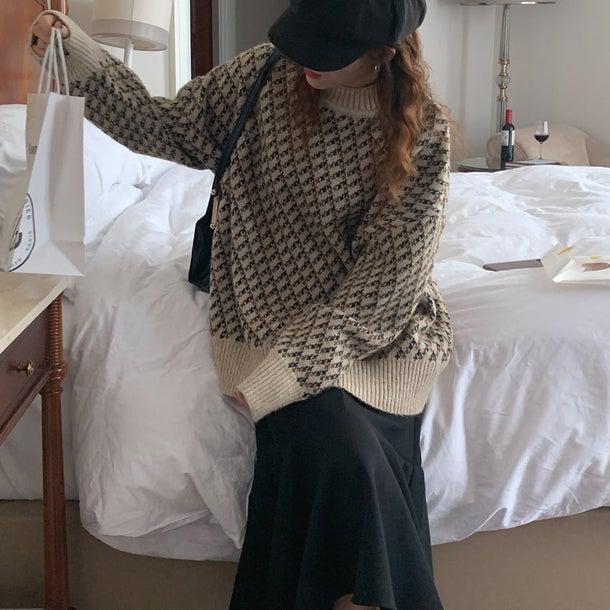 ハーフネックニットプルオーバー 4977-お取り寄せ4977-画像20-韓国ファッション通販POPREA［ポップリア］