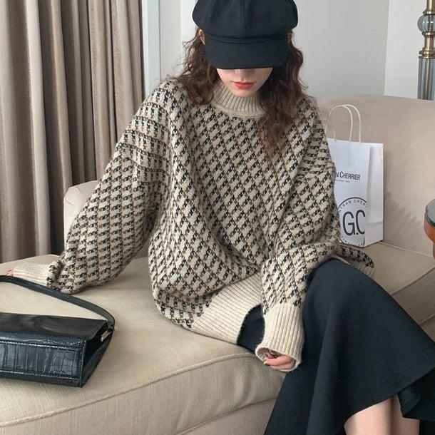 ハーフネックニットプルオーバー 4977-お取り寄せ4977-画像21-韓国ファッション通販POPREA［ポップリア］