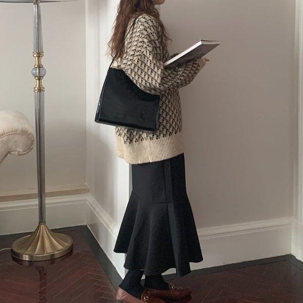 ハーフネックニットプルオーバー 4977-お取り寄せ4977-画像4-韓国ファッション通販POPREA［ポップリア］