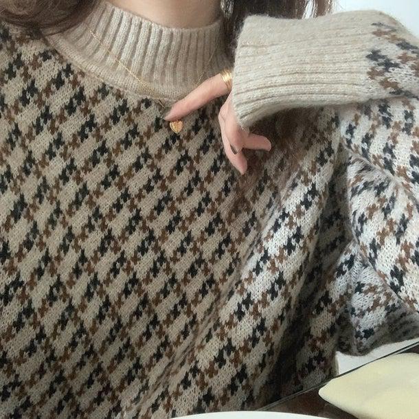 ハーフネックニットプルオーバー 4977-お取り寄せ4977-画像6-韓国ファッション通販POPREA［ポップリア］