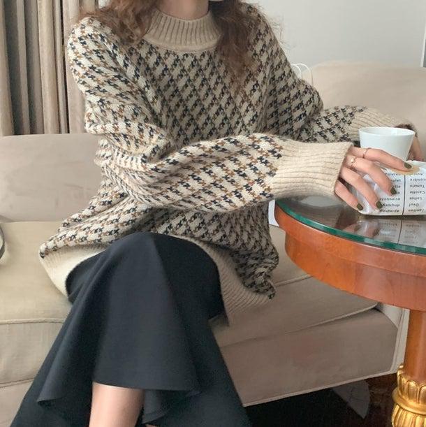 ハーフネックニットプルオーバー 4977-お取り寄せ4977-画像9-韓国ファッション通販POPREA［ポップリア］