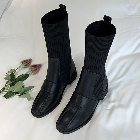 リブソックスショートブーツ 4083-画像10-韓国ファッション通販POPREA［ポップリア］