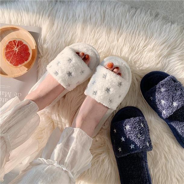 ふわふわ星柄スリッパ 3506-画像10-韓国ファッション通販POPREA［ポップリア］