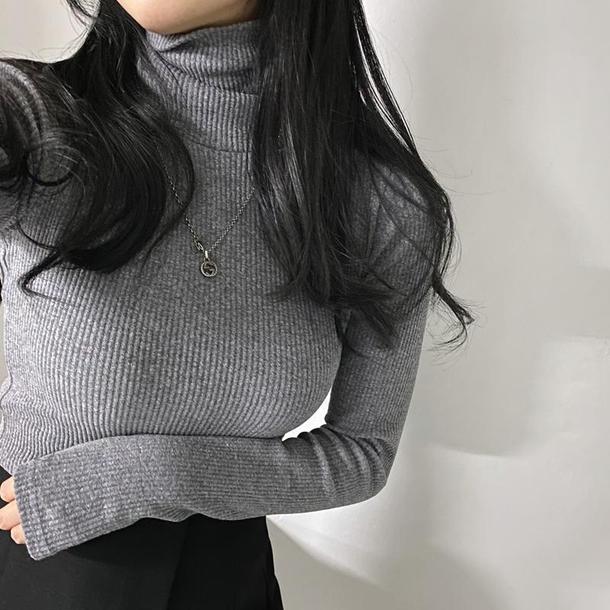 ハイネックストレッチリブニット 4113-画像10-韓国ファッション通販POPREA［ポップリア］