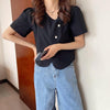 レトロカラーフレンチブラウス 4543-画像10-韓国ファッション通販POPREA［ポップリア］