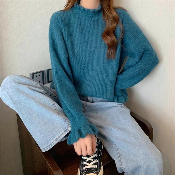 キャンディスリーブフリルニット 4297-画像10-韓国ファッション通販POPREA［ポップリア］