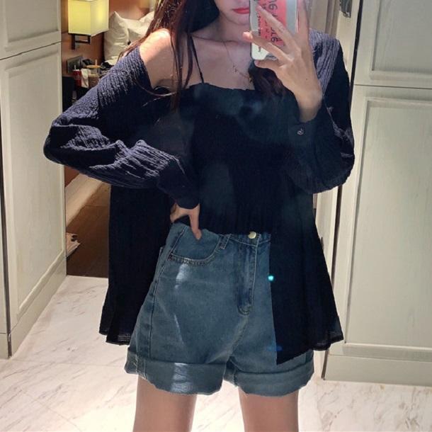 オーバーシャツ＆キャミ 3457-画像10-韓国ファッション通販POPREA［ポップリア］