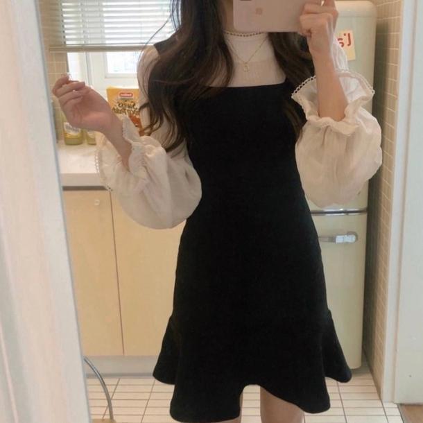 マーメイドジャンスカ＆レースブラウス 3334-画像10-韓国ファッション通販POPREA［ポップリア］