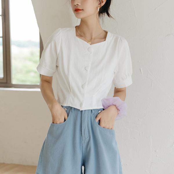 ハートネックショートトップス 4573-画像10-韓国ファッション通販POPREA［ポップリア］