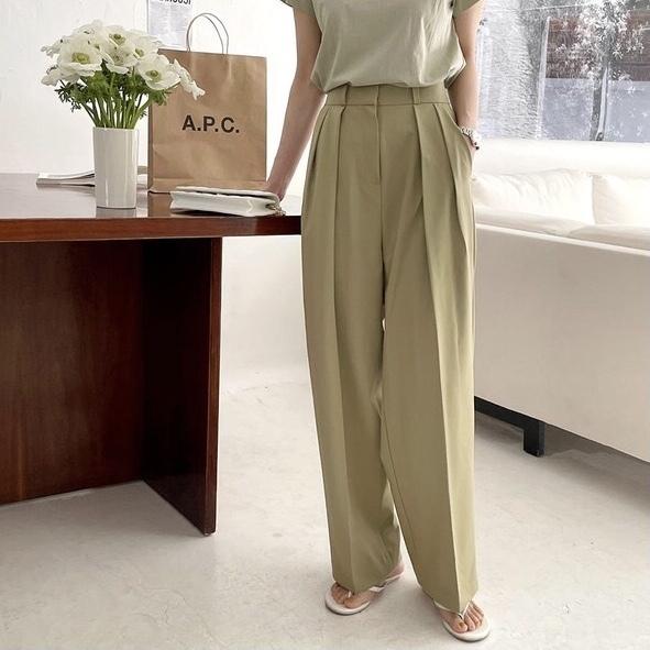 ハイウエストワイルドレッグパンツ 4617-画像10-韓国ファッション通販POPREA［ポップリア］