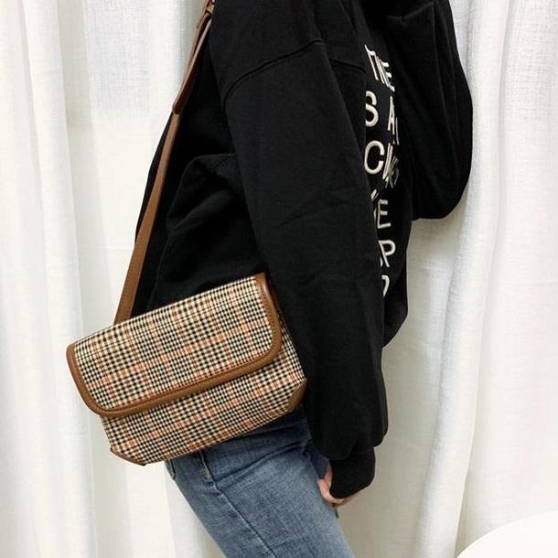チェック柄ミニショルダーバッグ 3741-画像10-韓国ファッション通販POPREA［ポップリア］