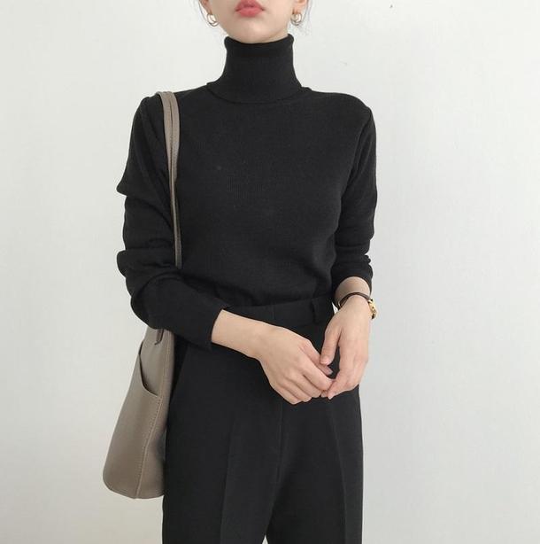 ハイネックソフトフィットニット 4067-画像10-韓国ファッション通販POPREA［ポップリア］