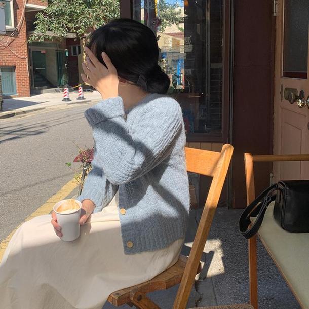 ラウンドネックウォームツイストカーディガン 4279-画像10-韓国ファッション通販POPREA［ポップリア］