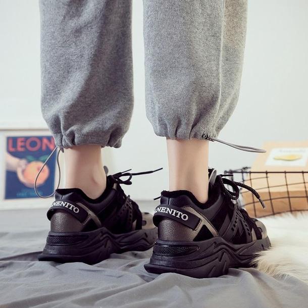 ダークカラーカジュアルスニーカー 4075-画像10-韓国ファッション通販POPREA［ポップリア］