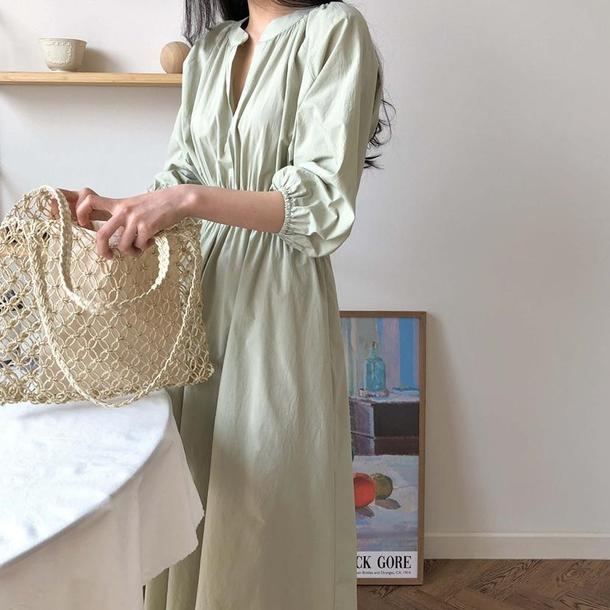 ラグランスリーブドレープワンピース 4465-画像10-韓国ファッション通販POPREA［ポップリア］