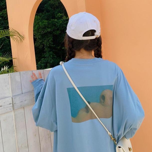 プリントルーズロンTee 3793-画像10-韓国ファッション通販POPREA［ポップリア］