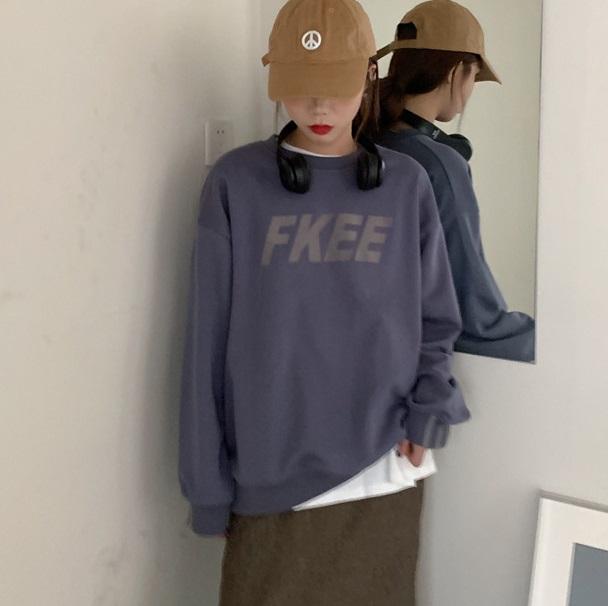 プリントラウンドネックトレーナー 3807-画像10-韓国ファッション通販POPREA［ポップリア］