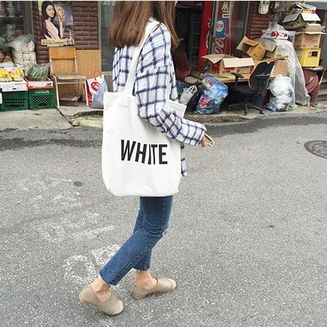 ロゴカラーキャンバスバッグ 3168-画像10-韓国ファッション通販POPREA［ポップリア］