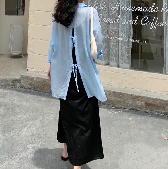 バックタイシアーブラウス 3841-画像10-韓国ファッション通販POPREA［ポップリア］