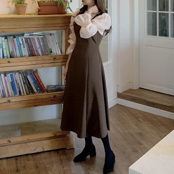 ブラウニーミドルジャンスカ 4267-画像10-韓国ファッション通販POPREA［ポップリア］