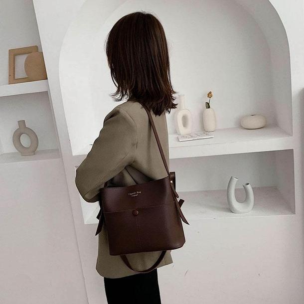 シンプルバケットショルダーバッグ 4313-画像11-韓国ファッション通販POPREA［ポップリア］