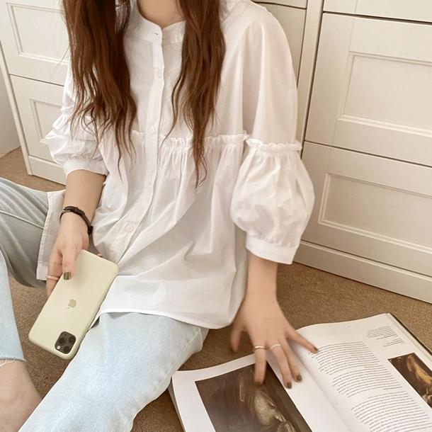 スモールレースステッチブラウス 4589-画像11-韓国ファッション通販POPREA［ポップリア］