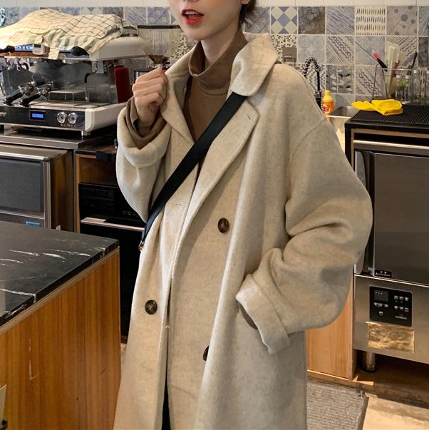 シンプルラペルウールライクコート 3905-画像11-韓国ファッション通販POPREA［ポップリア］