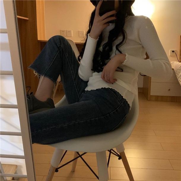 ハーフハイカラーメロウリブトップス 4259-画像11-韓国ファッション通販POPREA［ポップリア］