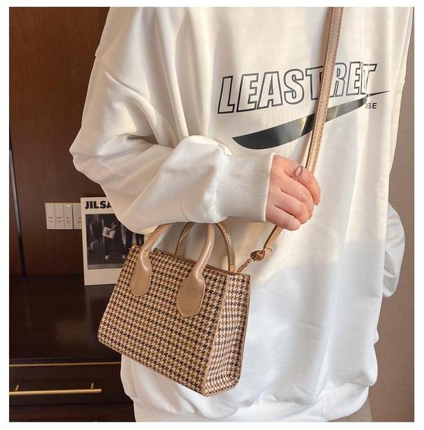 千鳥格子ショルダーバッグ 4222-画像11-韓国ファッション通販POPREA［ポップリア］