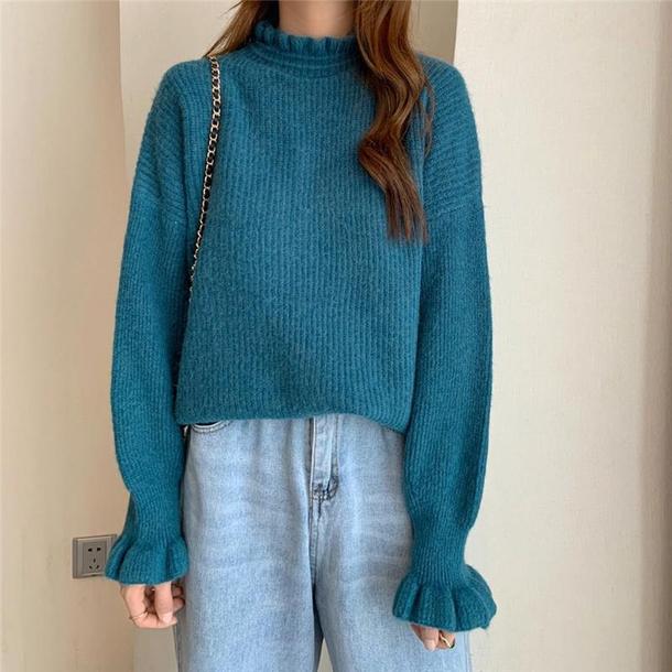 キャンディスリーブフリルニット 4297-画像11-韓国ファッション通販POPREA［ポップリア］