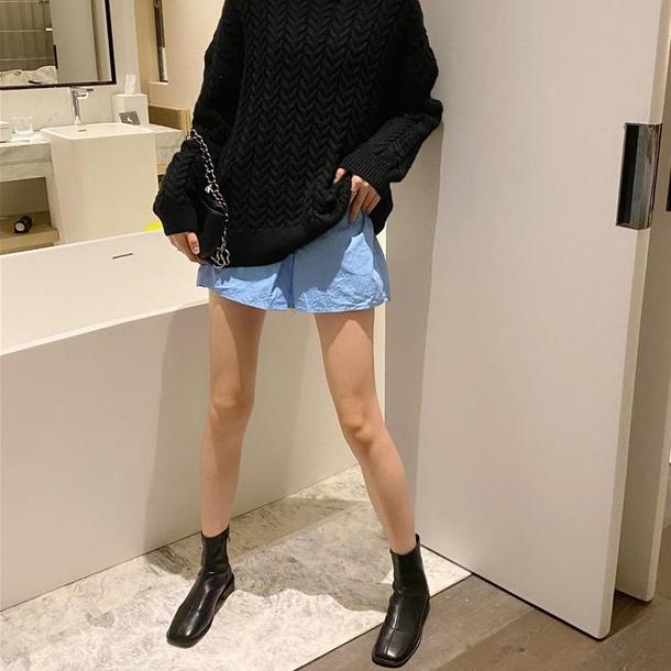 ソフトエコレザーショートブーツ 3859-画像11-韓国ファッション通販POPREA［ポップリア］