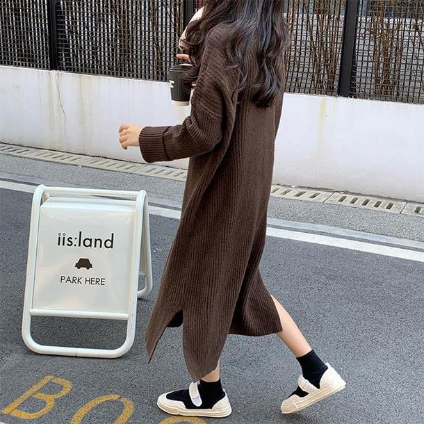 ラテカラーニットワンピース 4165-画像11-韓国ファッション通販POPREA［ポップリア］