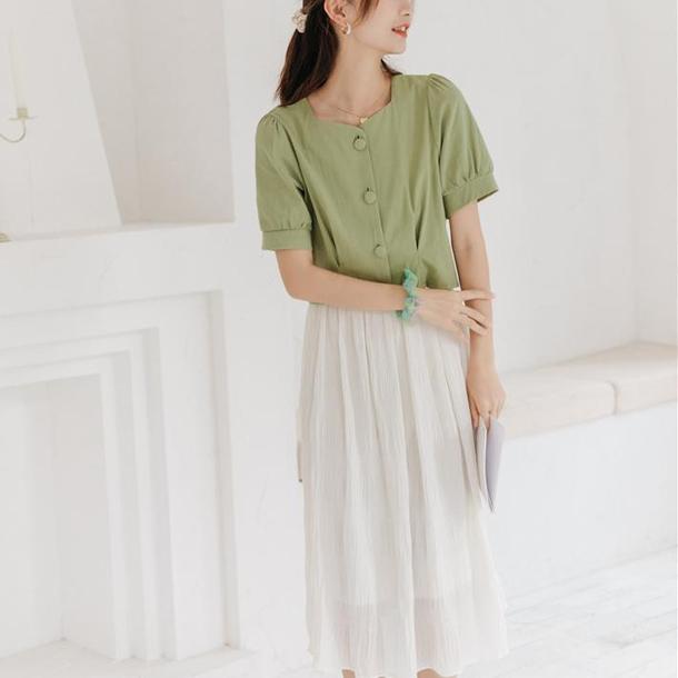 ハートネックショートトップス 4573-画像11-韓国ファッション通販POPREA［ポップリア］