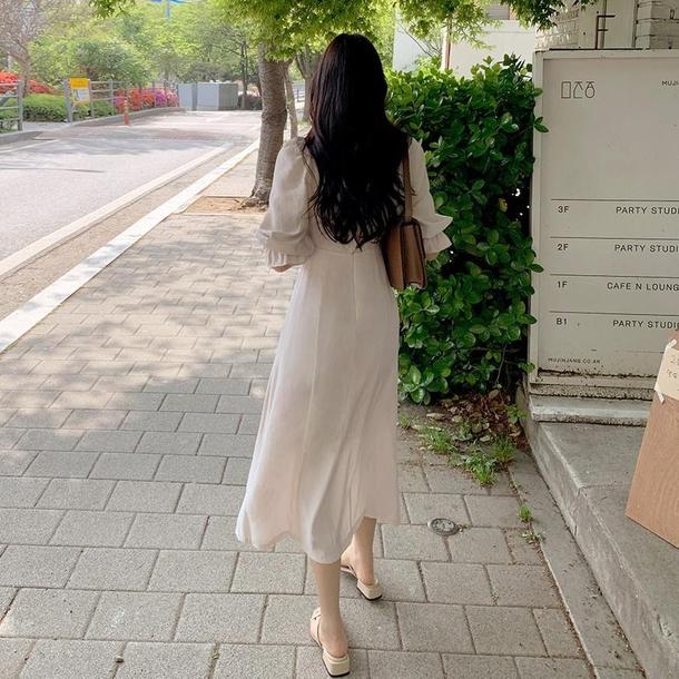 フロントギャザークラシックワンピ 4626-画像11-韓国ファッション通販POPREA［ポップリア］