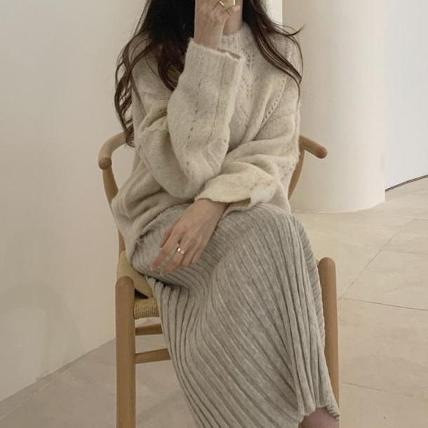 フェイクステッチウールニット 4105-画像11-韓国ファッション通販POPREA［ポップリア］