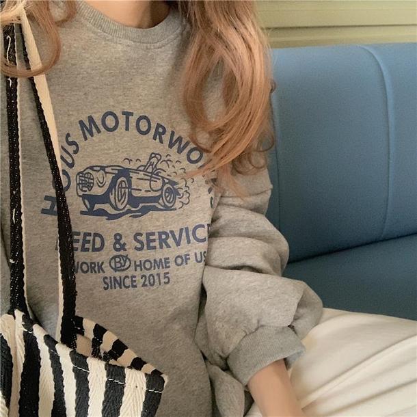 カジュアルプリントルーズトレーナー 3902-画像11-韓国ファッション通販POPREA［ポップリア］