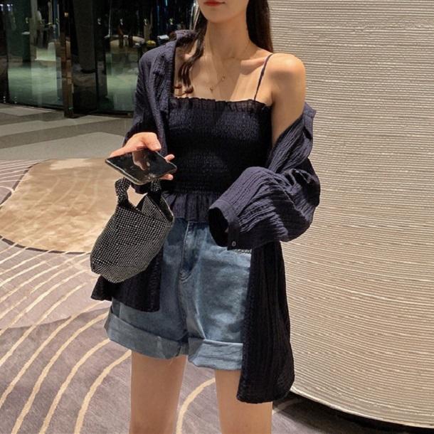 オーバーシャツ＆キャミ 3457-画像11-韓国ファッション通販POPREA［ポップリア］