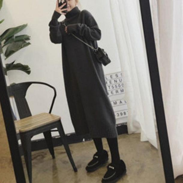 タートルニットワンピース 4231-画像11-韓国ファッション通販POPREA［ポップリア］