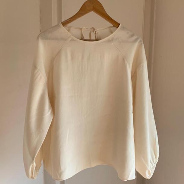 ラウンドネックランタンスリーブトップス 4444-画像11-韓国ファッション通販POPREA［ポップリア］