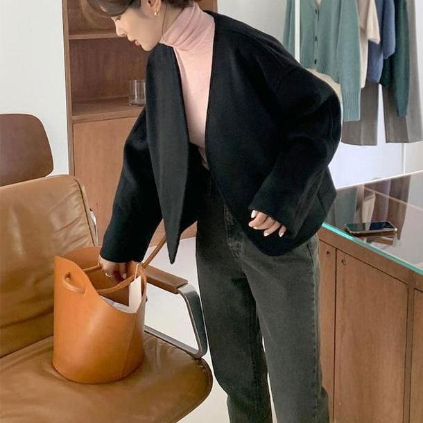 Vネックフレンチコート 4333-画像11-韓国ファッション通販POPREA［ポップリア］