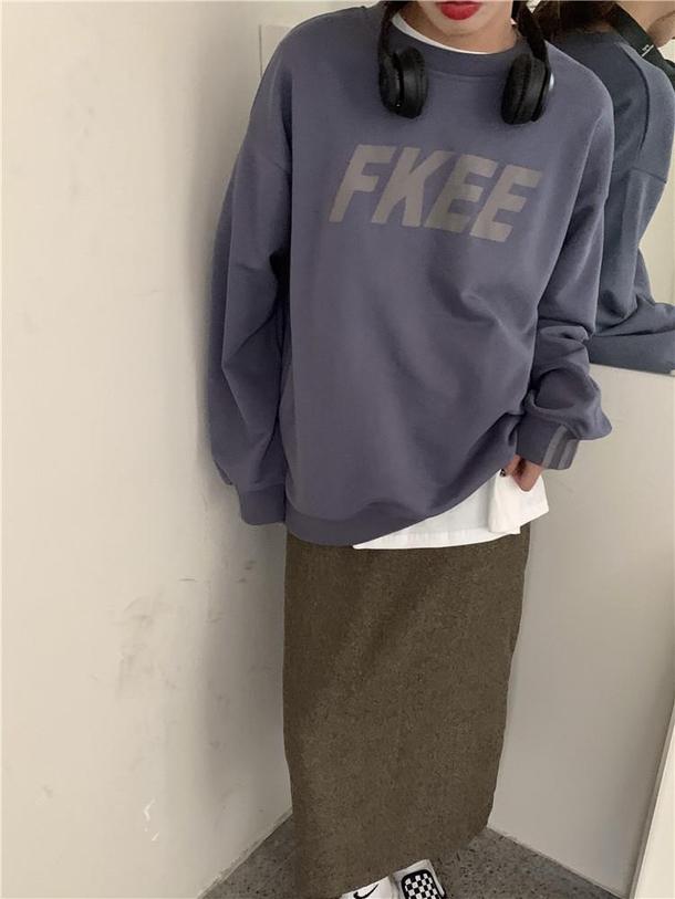 プリントラウンドネックトレーナー 3807-画像11-韓国ファッション通販POPREA［ポップリア］